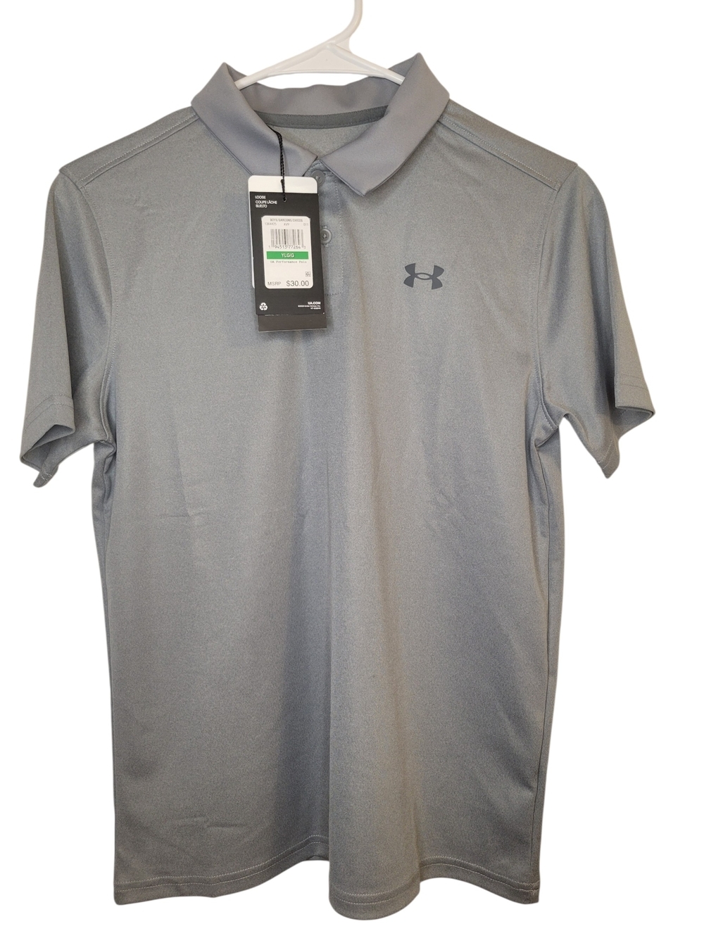 Under Armour Boy’s Gray Performance Polo